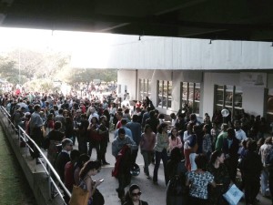 Manifestação no Centro Administrativo